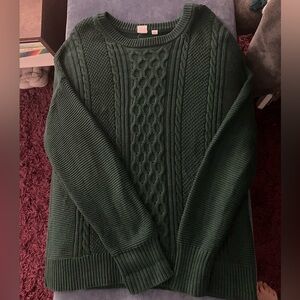 GAP Forest Green Cable Knit Sweater